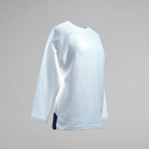 Langermet Breton-topp - hvit