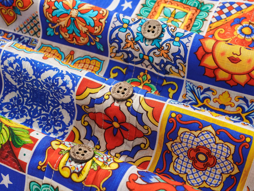 Mediterranean Tile Heaven - Hawaiiskjorte - Bilde 3