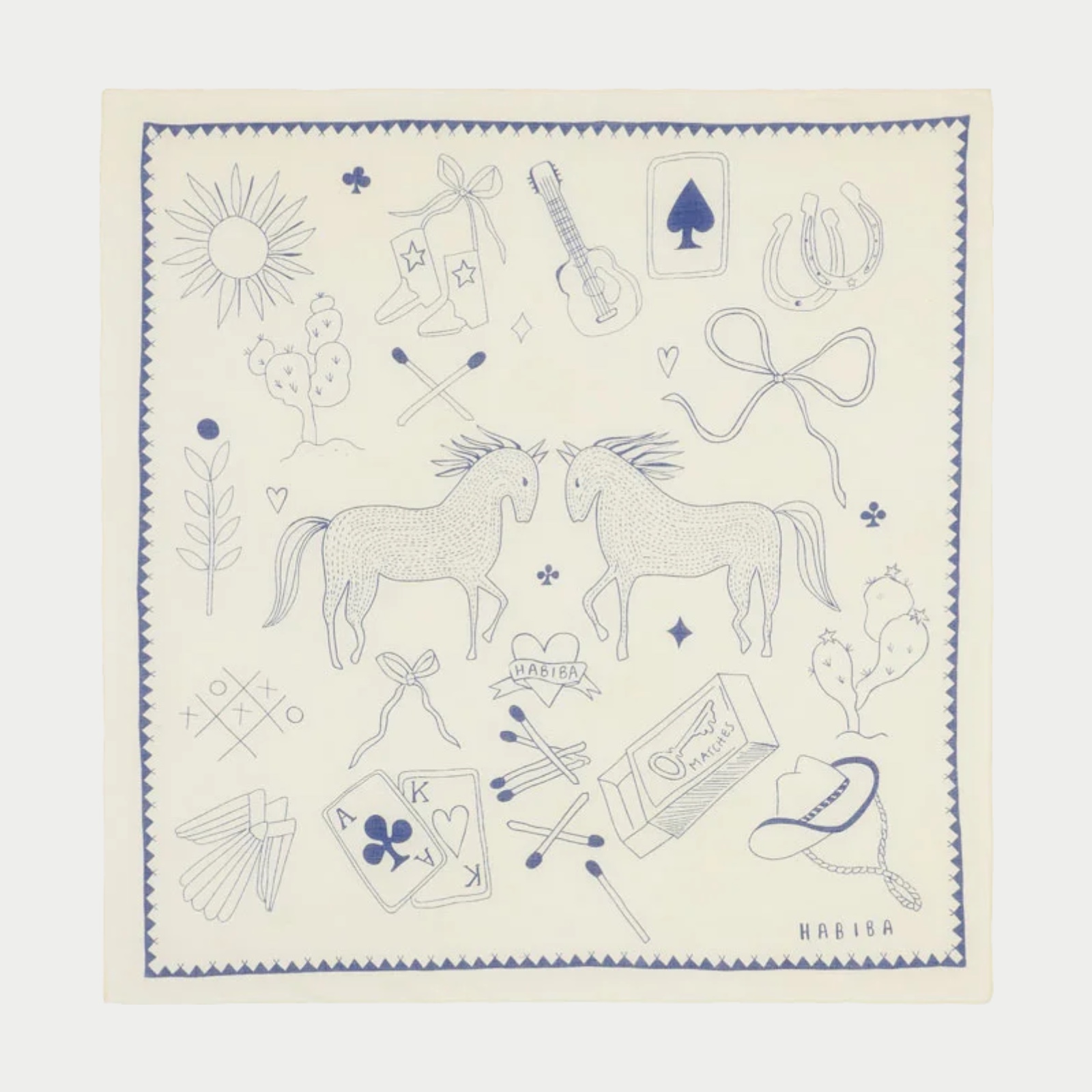 POLLY SOLO BANDANA - JAPAN BLUE - HABIBA