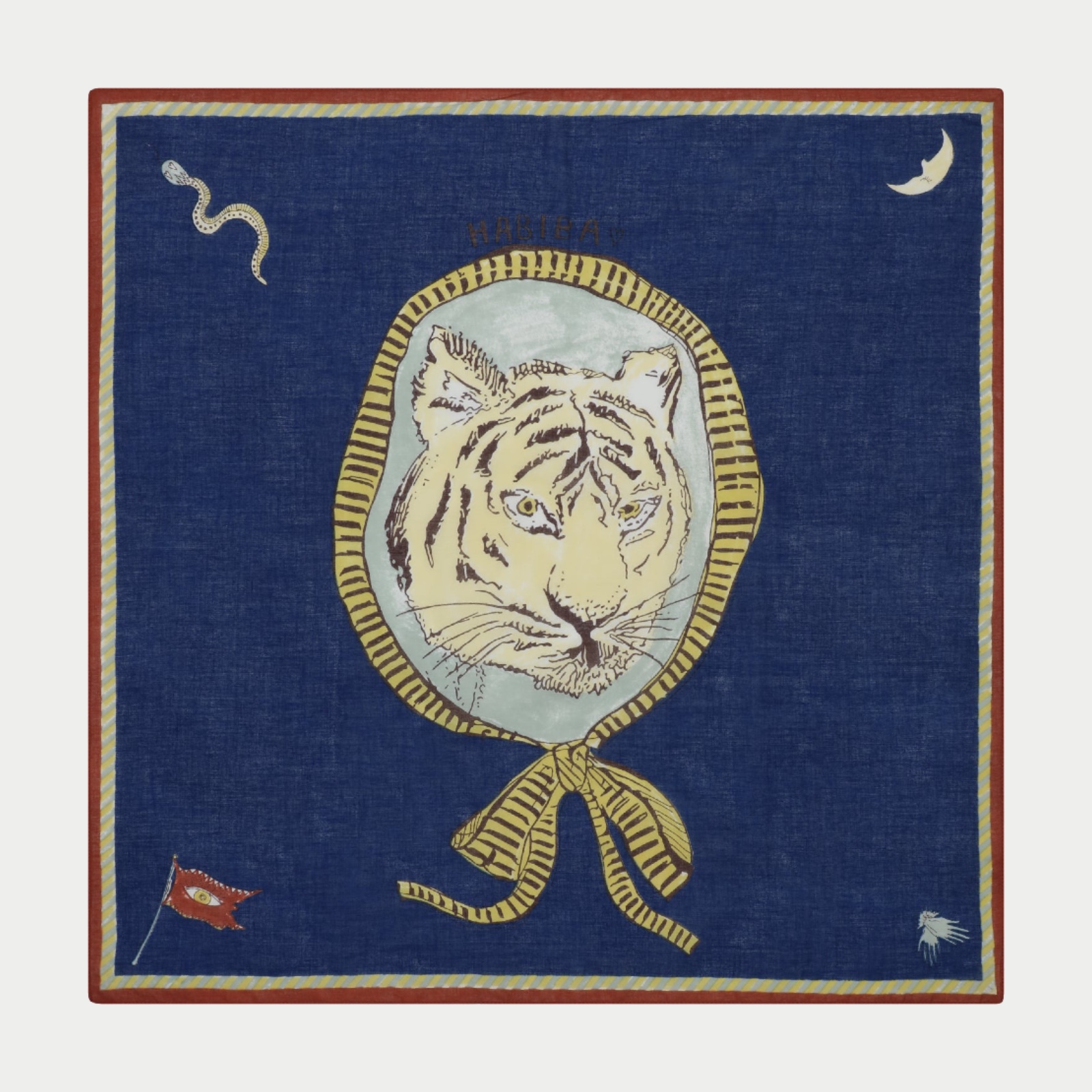 TIGER BANDANA - INDIGO - HABIBA